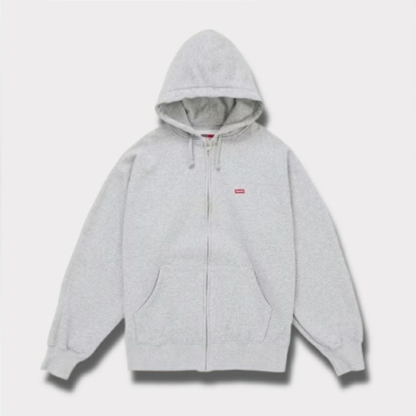  Supreme シュプリーム 2025AW Small Box Zip Up Hooded Sweatshirt　スモール ボックス ジップ アップ フード パーカー ヘザーグレー
