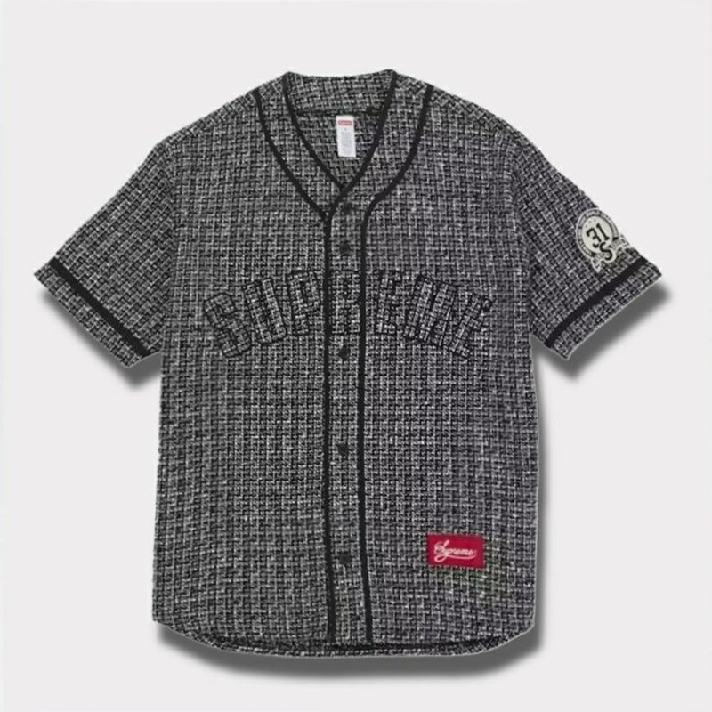 Supreme シュプリーム 2025AW Boucle Baseball Jersey ブークレ ベースボール ジャージ ブラック