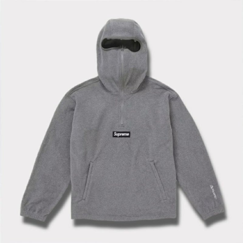  Supreme シュプリーム 2025AW Polartec Face Mask Half Zip Hooded Sweatshirt ポーラテック フェイスマスク ハーフ ジップ フードパーカー グレー