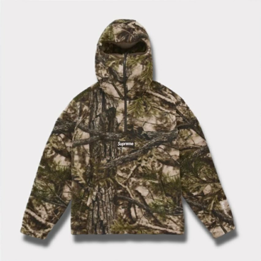  Supreme シュプリーム 2025AW Polartec Face Mask Half Zip Hooded Sweatshirt ポーラテック フェイスマスク ハーフ ジップ フードパーカー トゥルーティンバーコーダカモ