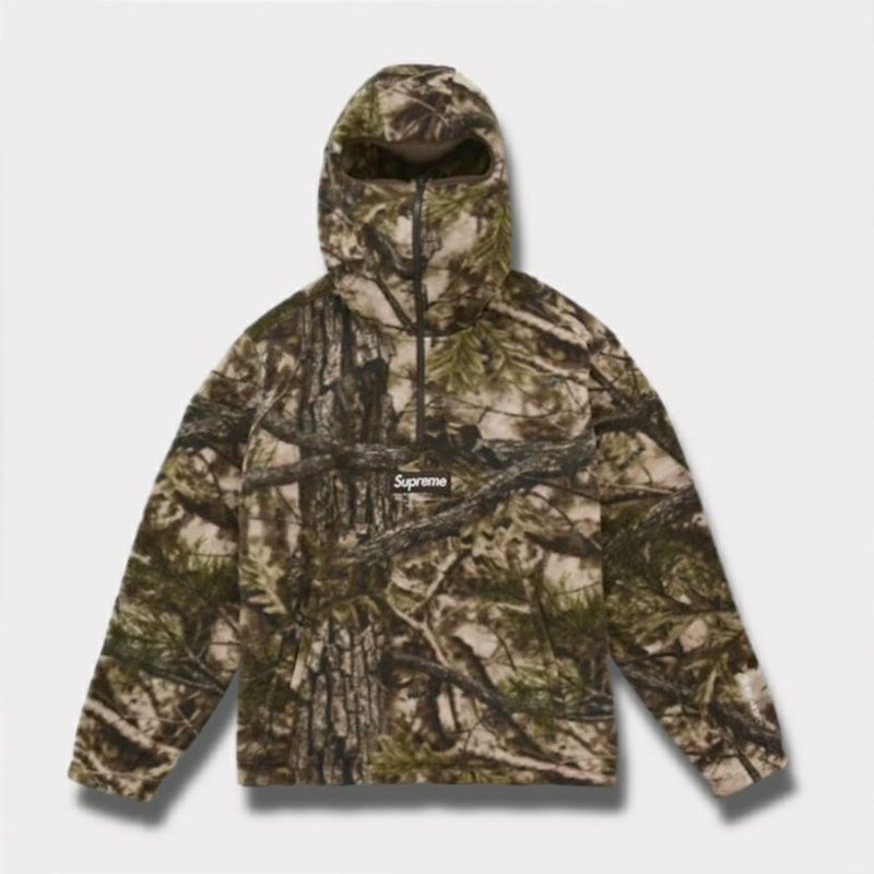  Supreme シュプリーム 2025AW Polartec Face Mask Half Zip Hooded Sweatshirt ポーラテック フェイスマスク ハーフ ジップ フードパーカー トゥルーティンバーコーダカモ