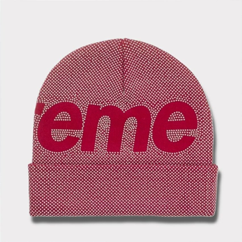 Supreme シュプリーム 2025AW Studded Knockout Big Logo Beanie スタッズ ノックアウト ビッグ ロゴ ビーニー レッド1