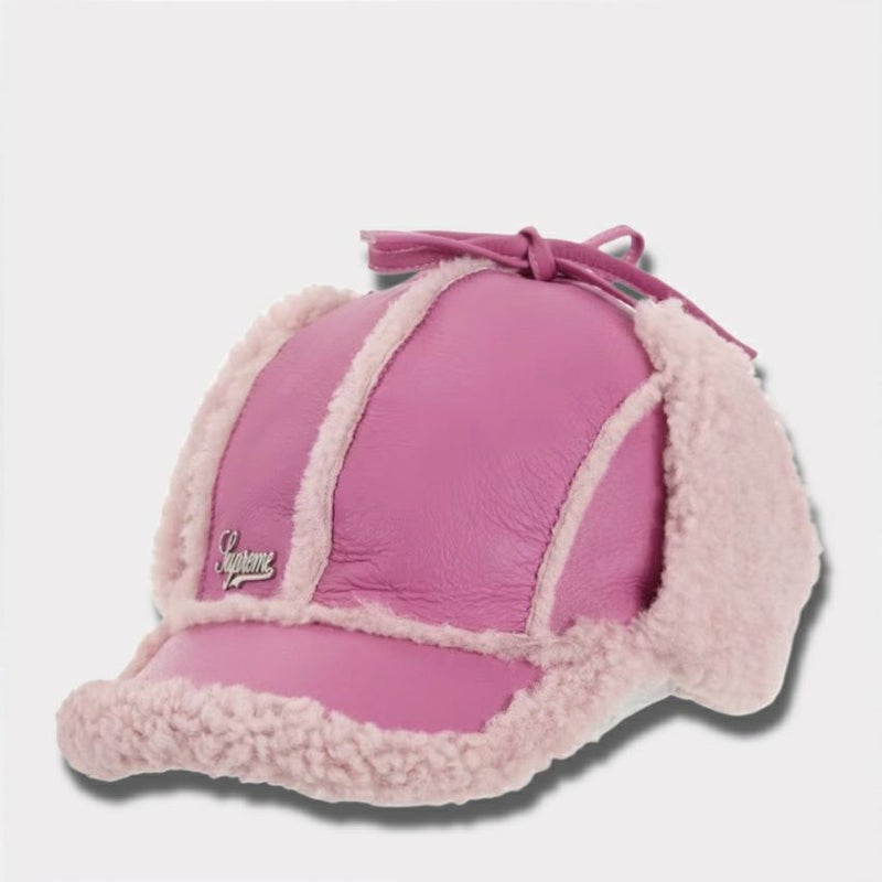 Supreme シュプリーム 2025AW Shearling Lined Earflap Cap　シアリング ラインド イヤーフラップ キャップ　ピンク
