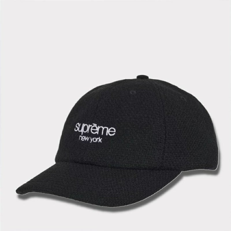  Supreme シュプリーム 2025AW Harris Tweed 6-Panel Cap ハリスツイード 6パネルキャップ ブラック