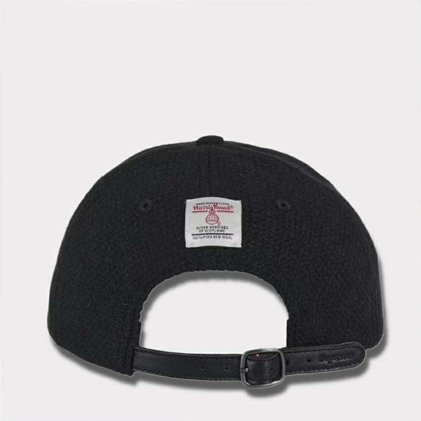  Supreme シュプリーム 2025AW Harris Tweed 6-Panel Cap ハリスツイード 6パネルキャップ ブラック1