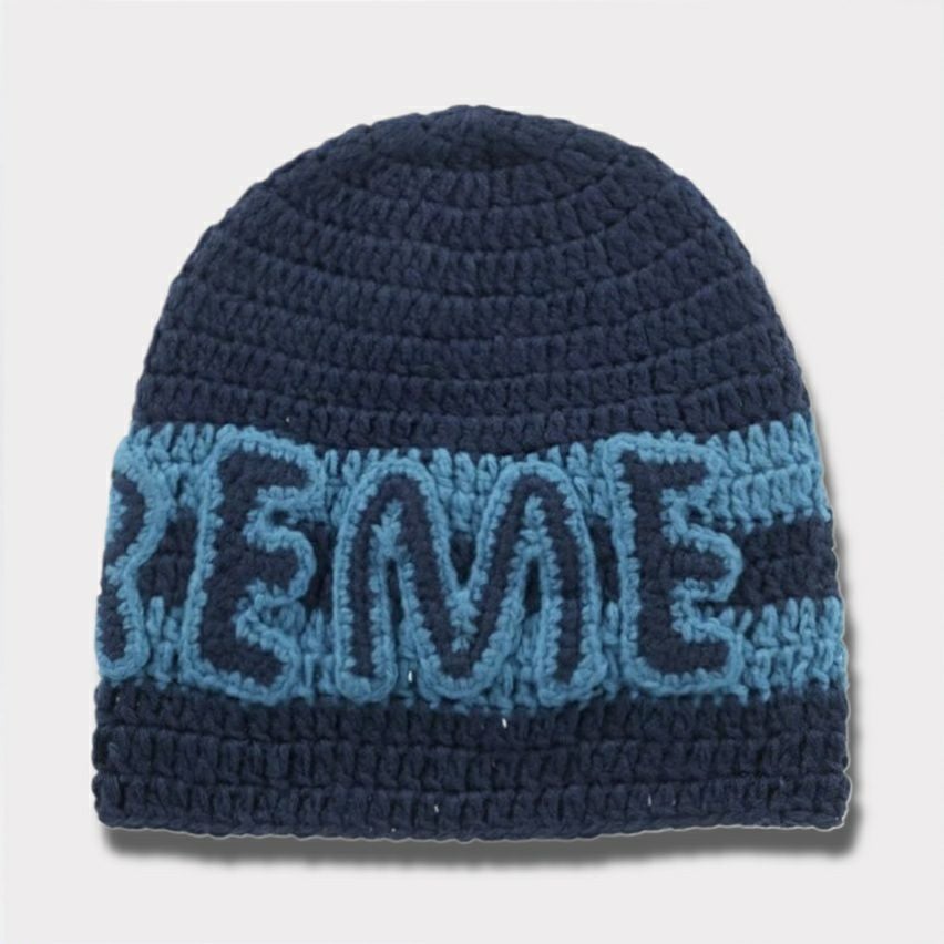 Supreme シュプリーム 2025AW Crochet Logo Beanie クロシェットロゴビーニー ネイビー1
