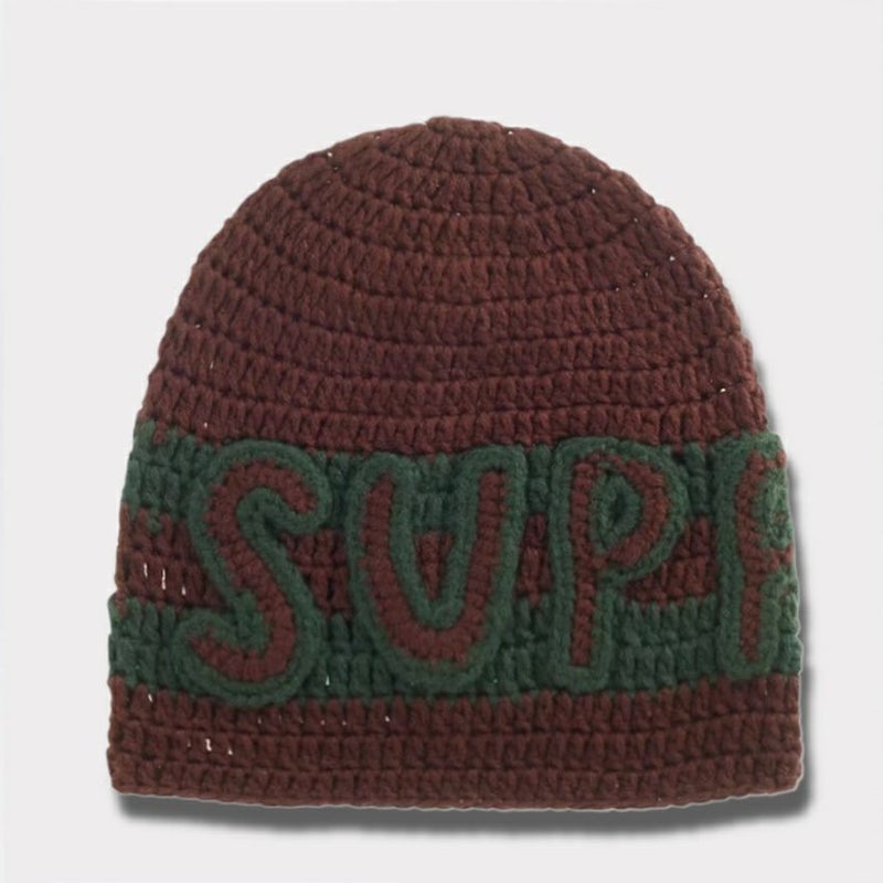 Supreme シュプリーム 2025AW Crochet Logo Beanie クロシェットロゴビーニー ブラウン