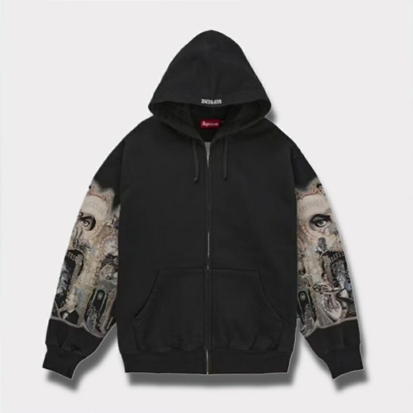  Supreme シュプリーム 2025AW Michael Jackson Dangerous Zip Up Hooded Sweatshirt マイケルジャクソン デンジャラス ジップアップフードパーカー ブラック