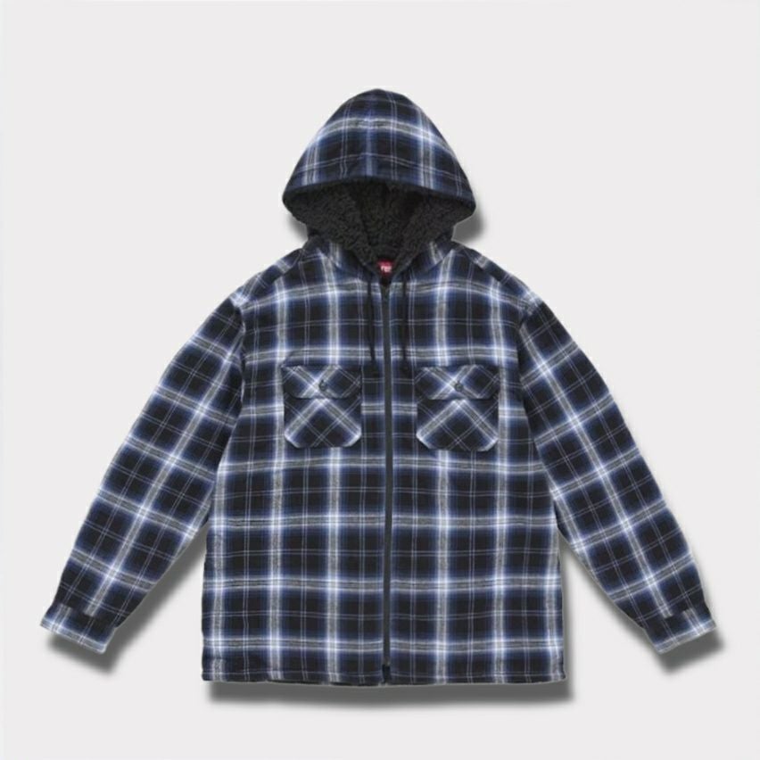  Supreme シュプリーム 2025AW Lined Zip Up Hooded Flannel Shirt ラインド ジップ アップ フード フランネル シャツ　ブラック
