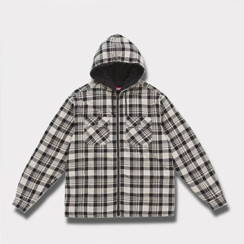 Supreme シュプリーム 2025AW Lined Zip Up Hooded Flannel Shirt ラインド ジップ アップ フード フランネル シャツ　ライトタン
