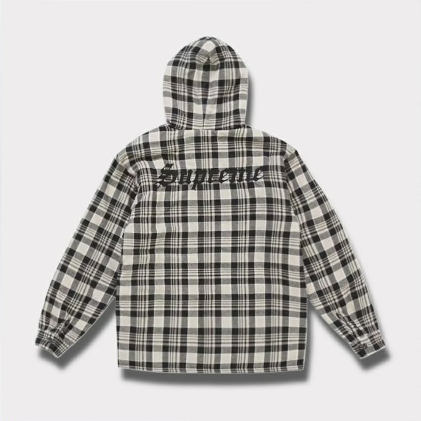 Supreme シュプリーム 2025AW Lined Zip Up Hooded Flannel Shirt ラインド ジップ アップ フード フランネル シャツ　ライトタン1