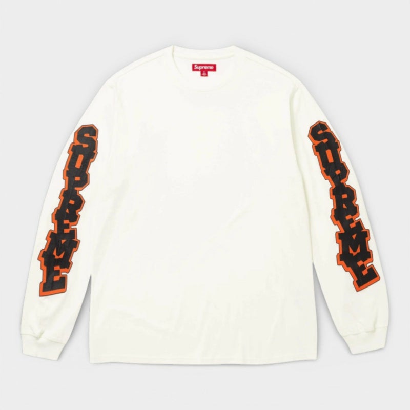 Supreme シュプリーム 2026SS Cracked Sleeve L/S Top Tee クラックドスリーブ ロングスリーブトップTシャツ ウォッシュドホワイト