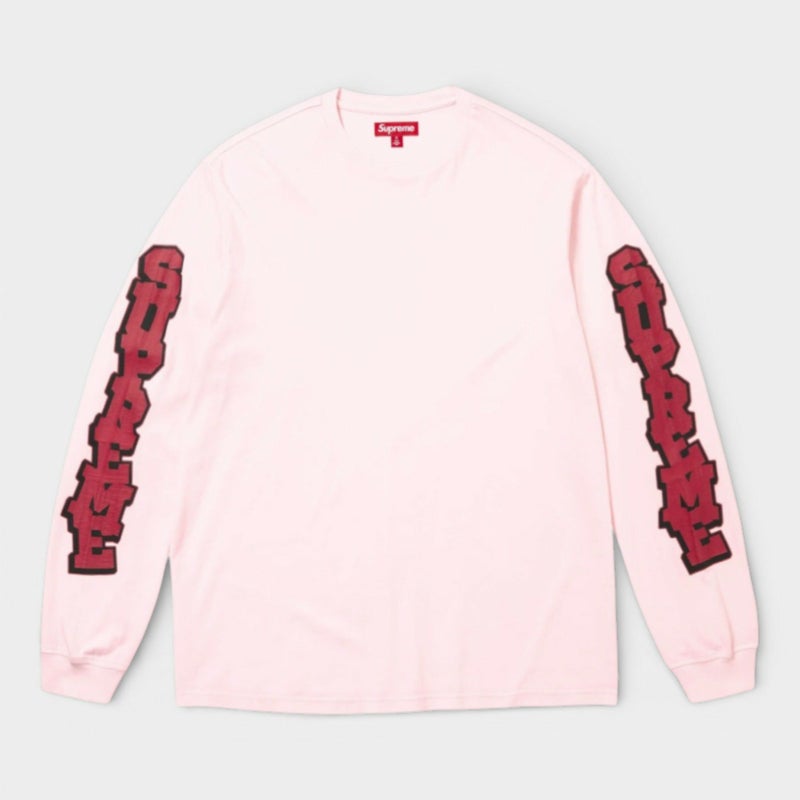  Supreme シュプリーム 2026SS Cracked Sleeve L/S Top Tee クラックドスリーブ ロングスリーブトップTシャツ ウォッシュドピンク