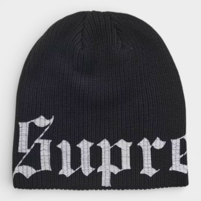 Supreme シュプリーム 2026SS Old English Printed Beanie オールドイングリッシュ プリンテッドビーニー ブラック