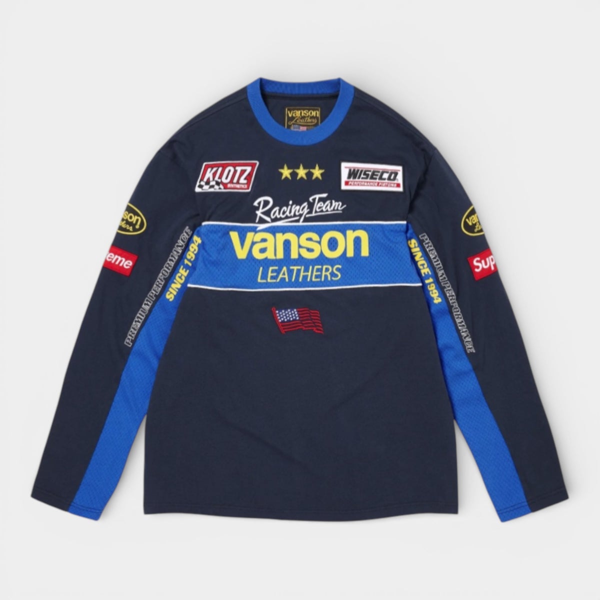 Supreme シュプリーム 2026SS Vanson Leathers L/S Top バンソンレザーズ ロングスリーブトップ ネイビー
