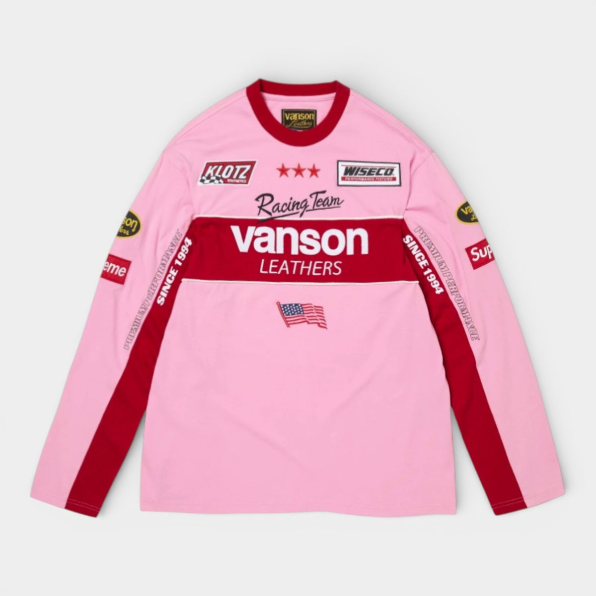 Supreme シュプリーム 2026SS Vanson Leathers L/S Top バンソンレザーズ ロングスリーブトップ ピンク