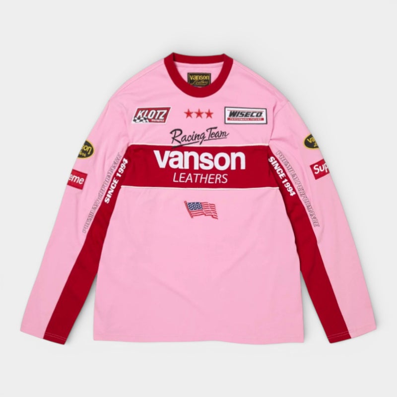 Supreme シュプリーム 2026SS Vanson Leathers L/S Top バンソンレザーズ ロングスリーブトップ ピンク