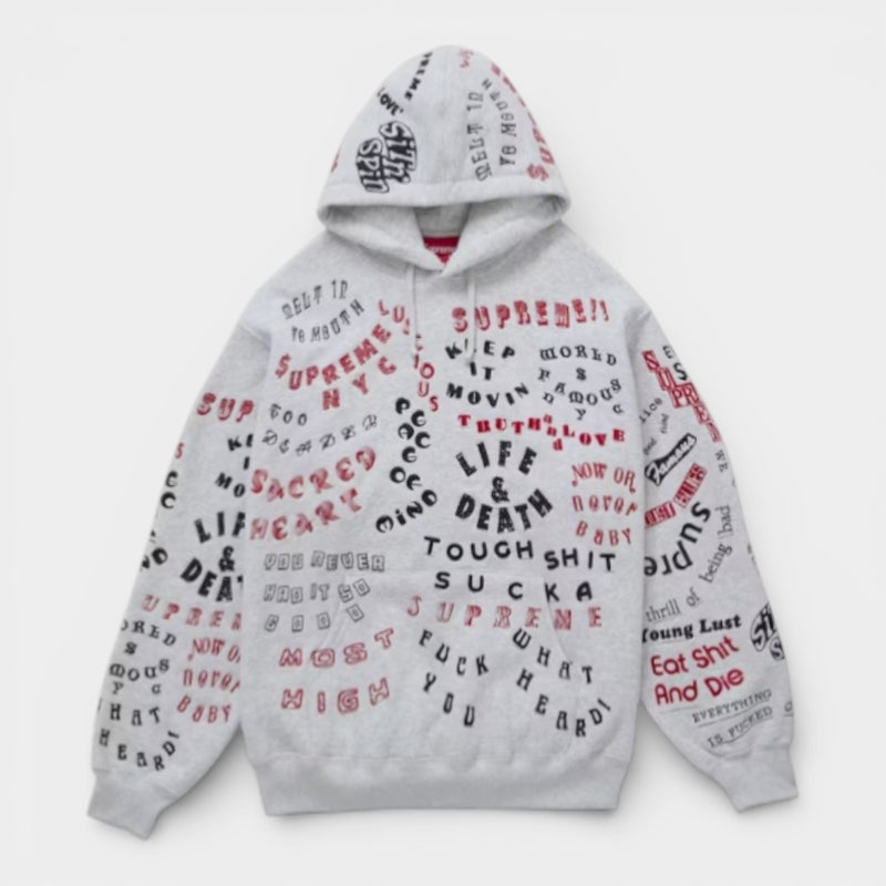 Supreme シュプリーム 2026SS Too Deadly Hooded Sweatshirt トゥーデッドリー フーデッドスウェットパーカー アッシュグレー