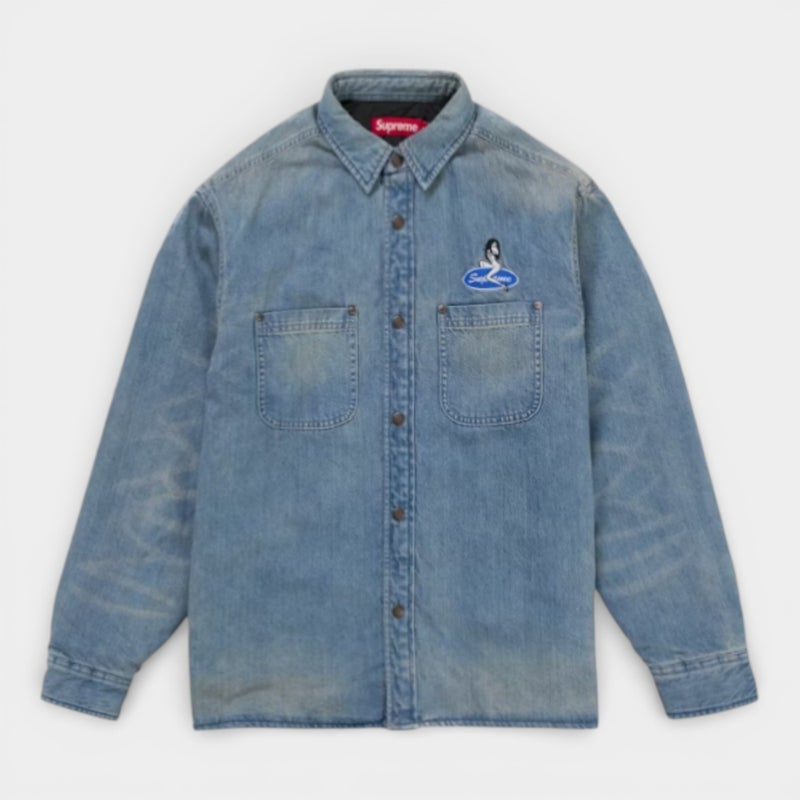 Supreme シュプリーム 2026SS Quilted Lined Denim Snap Shirt キルテッド ラインド デニムスナップシャツ ダーティーインディゴ