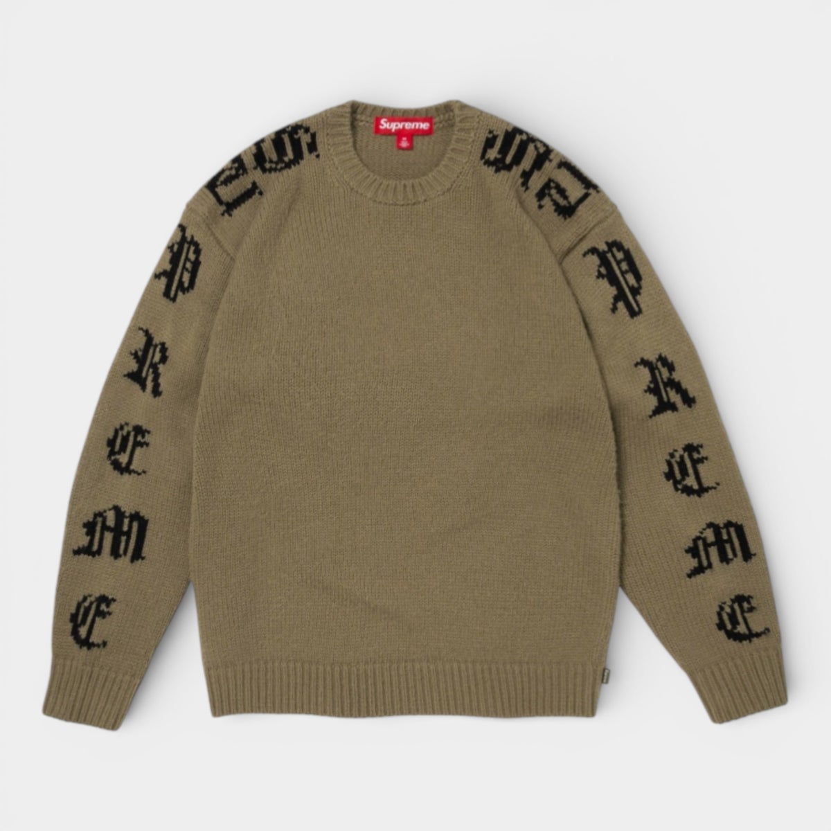  Supreme シュプリーム 2026SS Old English Sleeves Sweater オールドイングリッシュ スリーブセーター オリーブ