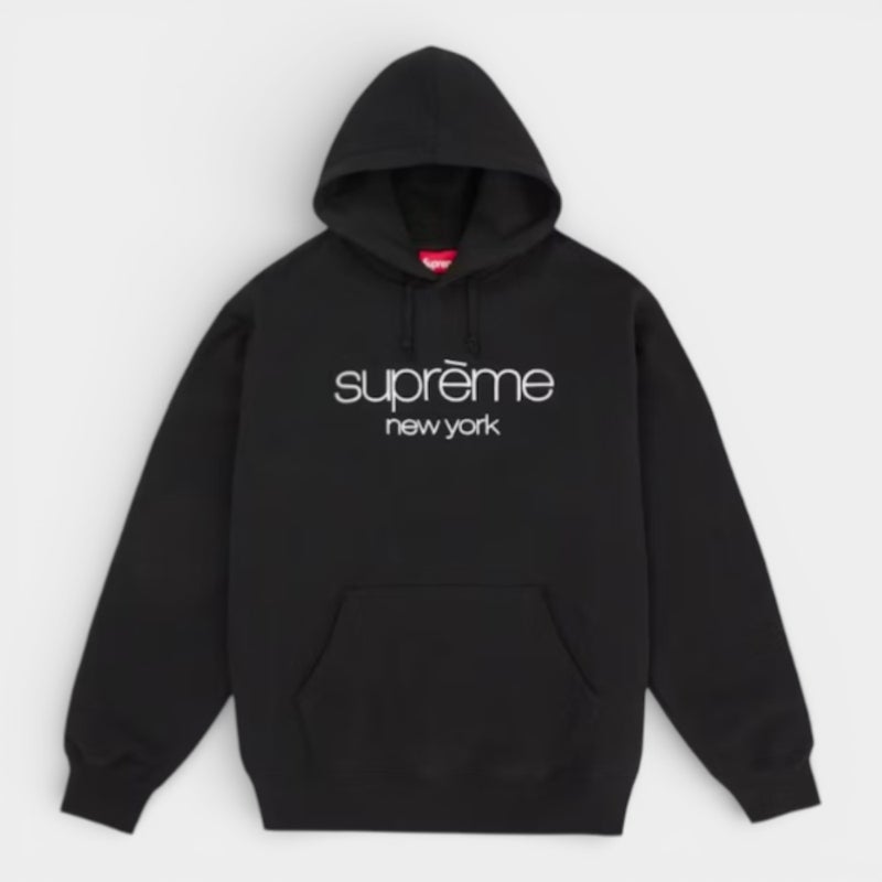  Supreme シュプリーム 2026SS Classic Logo Hooded Sweatshirt クラシックロゴ フーデッドスウェットパーカー ブラック