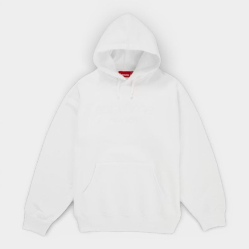 Supreme シュプリーム 2026SS Classic Logo Hooded Sweatshirt クラシックロゴ フーデッドスウェットパーカー ホワイト
