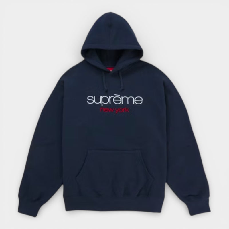 Supreme シュプリーム 2026SS Classic Logo Hooded Sweatshirt クラシックロゴ フーデッドスウェットパーカー ネイビー