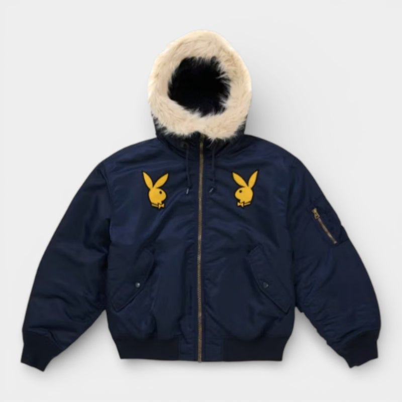 Supreme シュプリーム 2026SS Playboy Hooded MA-1 プレイボーイ フーデッド MA-1　ネイビー