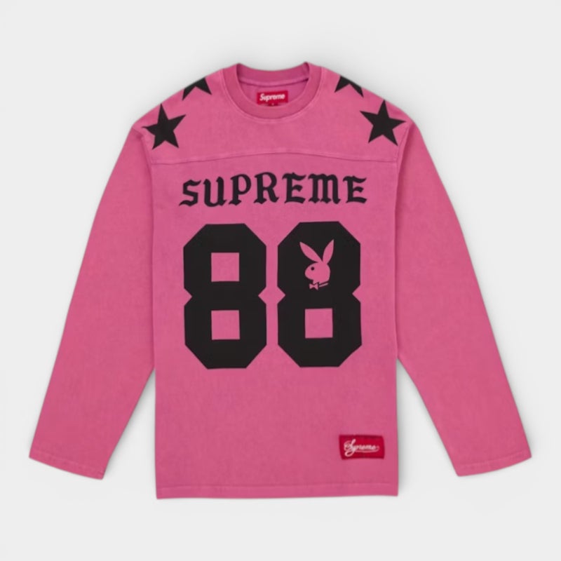 Supreme シュプリーム 2026SS Playboy L/S Football Top　プレイボーイ ロングスリーブ フットボールトップTシャツ ピンク