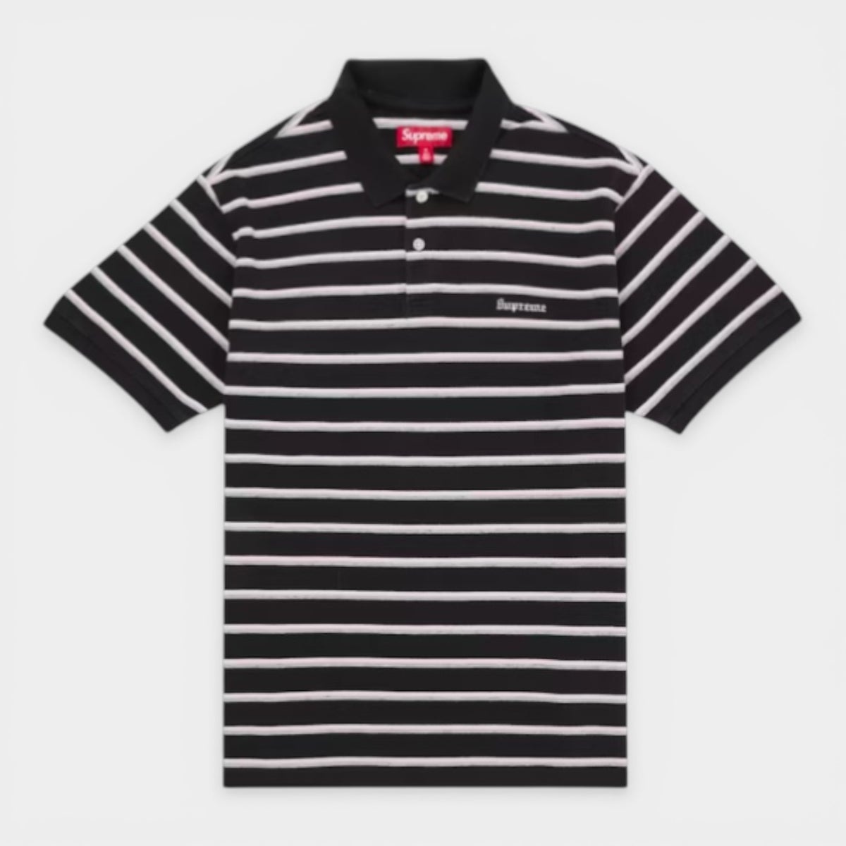 Supreme シュプリーム 2026SS Washed Stripe Polo　ウォッシュド ストライプポロシャツ ブラック
