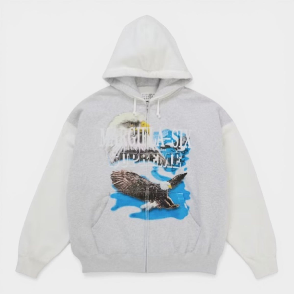  Supreme シュプリーム 2026SS MM6 Maison Margiela Eagle Zip Up Hooded Sweatshirt MM6 メゾンマルジェラ イーグル ジップアップ フーデッドスウェットパーカー アッシュグレー