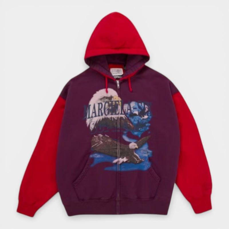 Supreme シュプリーム 2026SS MM6 Maison Margiela Eagle Zip Up Hooded Sweatshirt MM6 メゾンマルジェラ イーグル ジップアップ フーデッドスウェットパーカー パープル