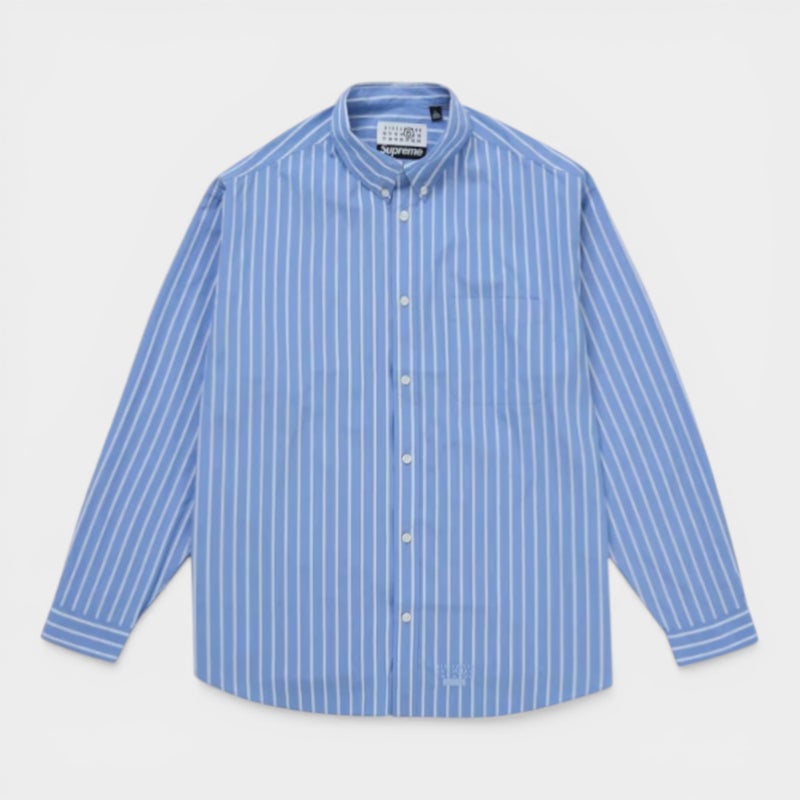 Supreme シュプリーム 2026SS MM6 Maison Margiela Stripe Shirt MM6 メゾンマルジェラ ストライプシャツ ブルー