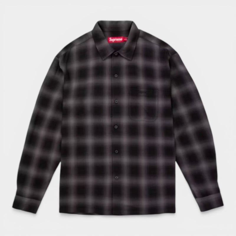 Supreme シュプリーム 2026SS Shadow Plaid Rayon Shirt　シャドウプラッド レーヨンシャツ　ブラック
