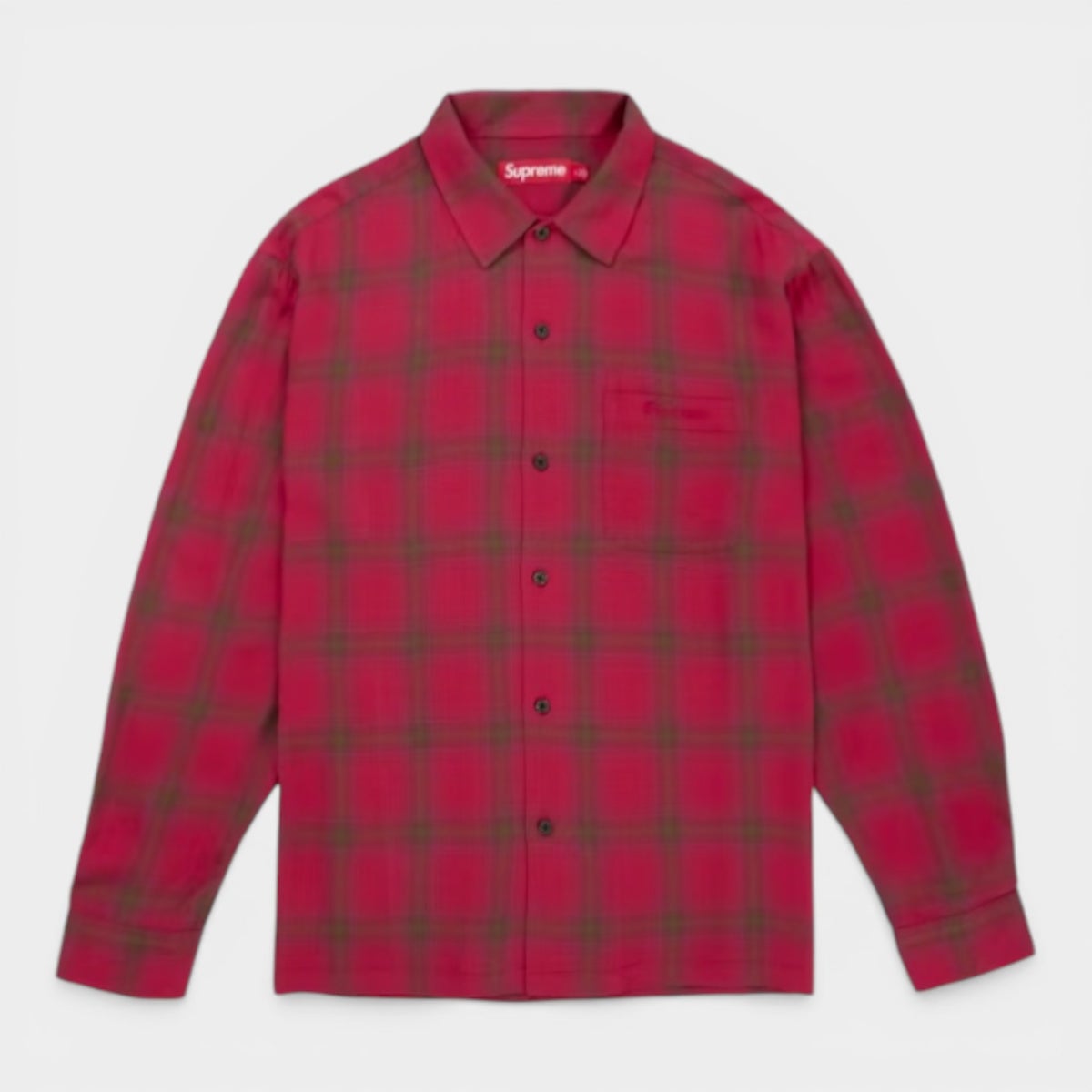Supreme シュプリーム 2026SS Shadow Plaid Rayon Shirt　シャドウプラッド レーヨンシャツ　マゼンタ