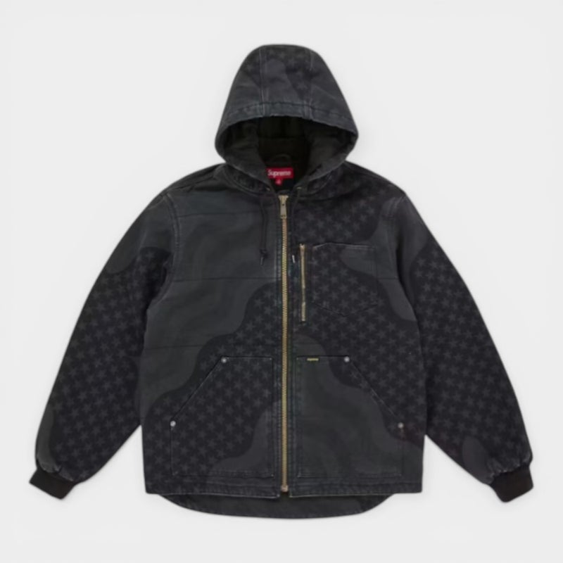 Supreme シュプリーム 2026SS Flag Quilted Hooded Work Jacket フラッグ キルテッド フーデッドワークジャケット　ブラック