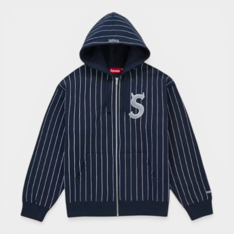  Supreme シュプリーム 2026SS Devil S Logo Zip Up Hooded Sweatshirt デビル Sロゴ ジップアップ フーデッドスウェットパーカー ストライプ