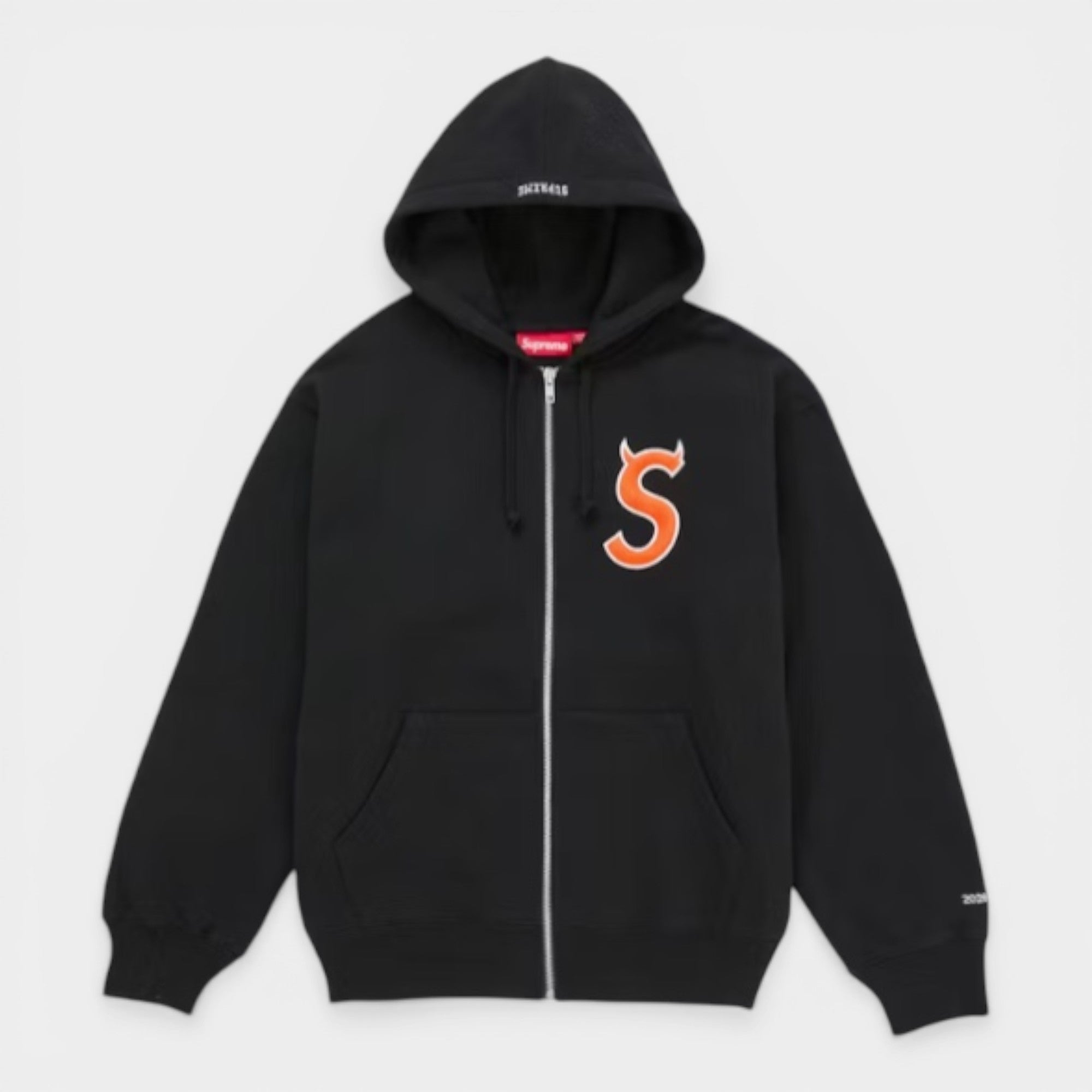 SUPREME フルジップパーカー Sロゴ 刺繍 黒 L 人気 定番モデル SUPREME】 S Logo Zip Up Hooded Sweatshirt Navy - 24FW (Supreme