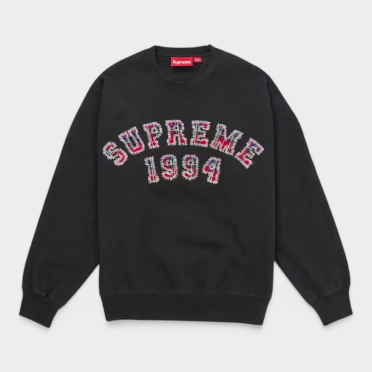 Supreme シュプリーム 2026SS Plaid Arc Crewneck　プラッド アーク クルーネック ブラック
