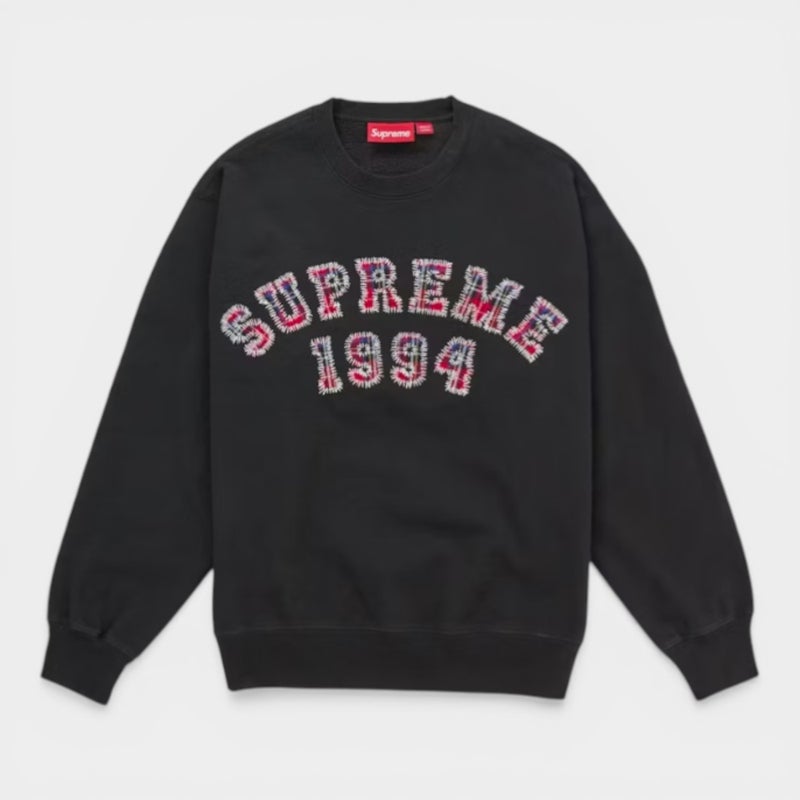 Supreme シュプリーム 2026SS Plaid Arc Crewneck　プラッド アーク クルーネック ブラック