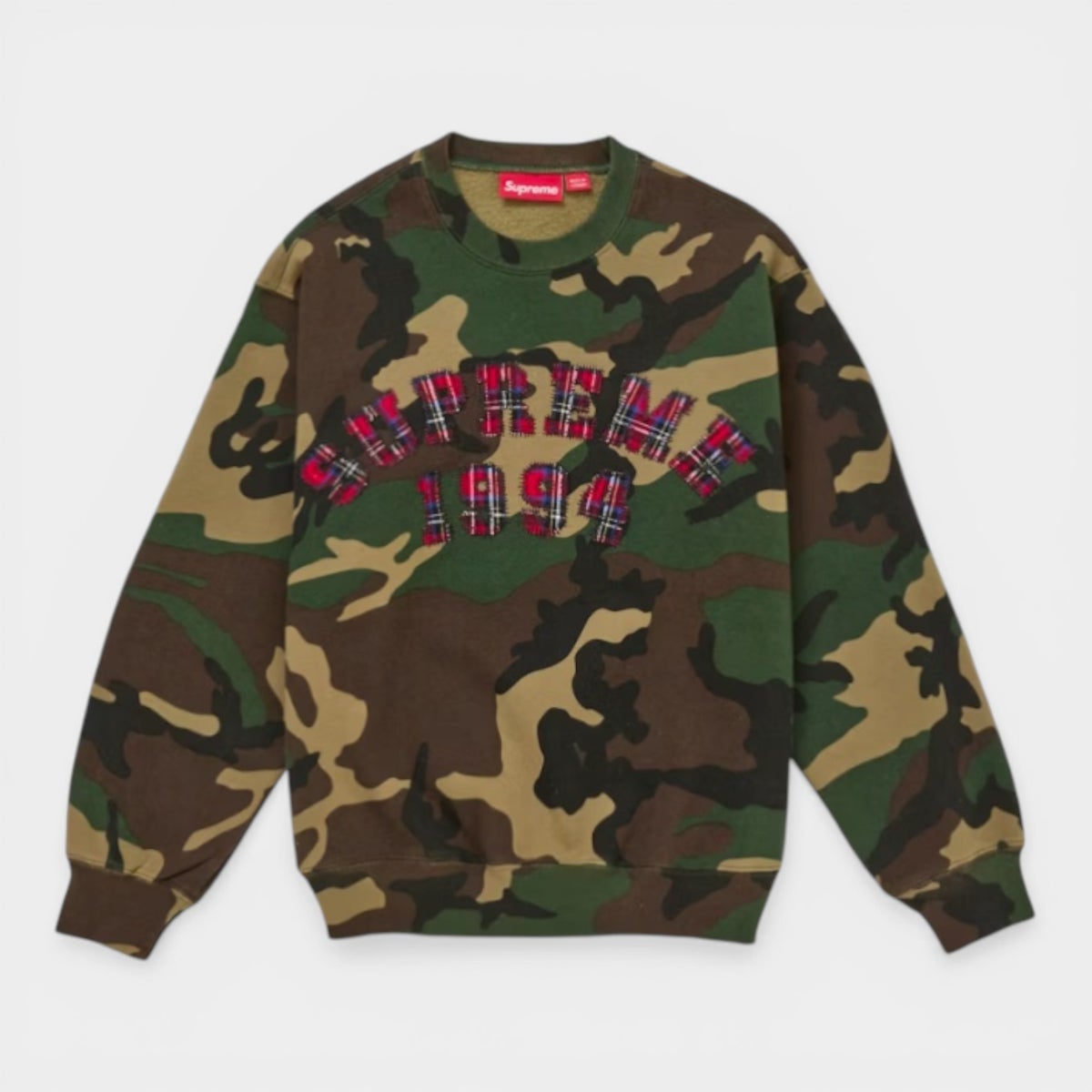 Supreme シュプリーム 2026SS Plaid Arc Crewneck　プラッド アーク クルーネック ウッドランドカモ