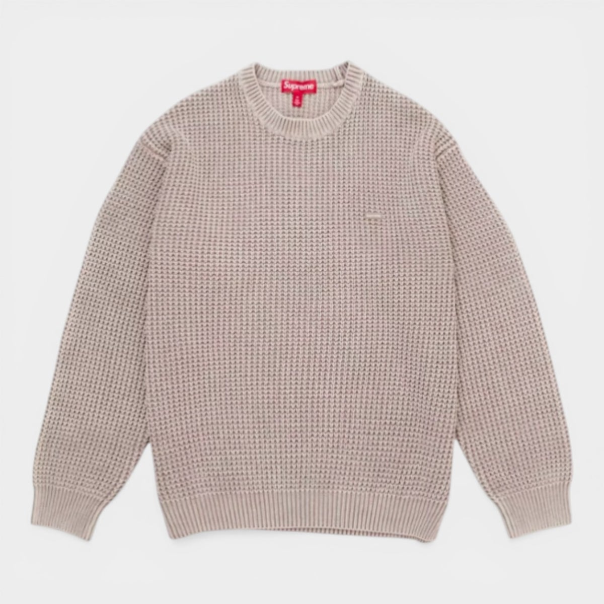  Supreme シュプリーム 2026SS Washed Small Box Waffle Sweater ウォッシュド スモールボックス ワッフルセーター ライトブラウン