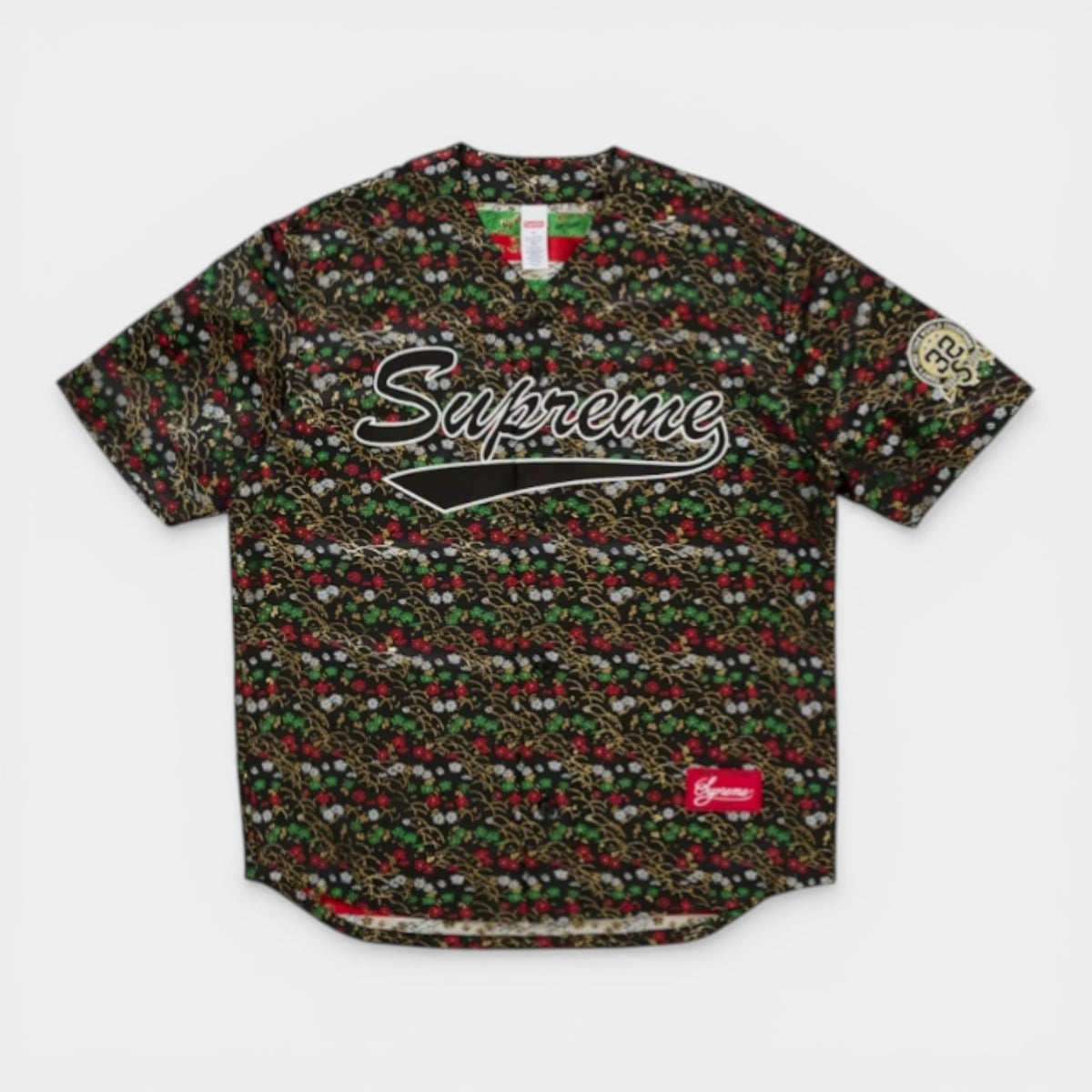 Supreme シュプリーム 2026SS Floral Jacquard Baseball Jersey　フローラル ジャガード ベースボールジャージー　ブラック