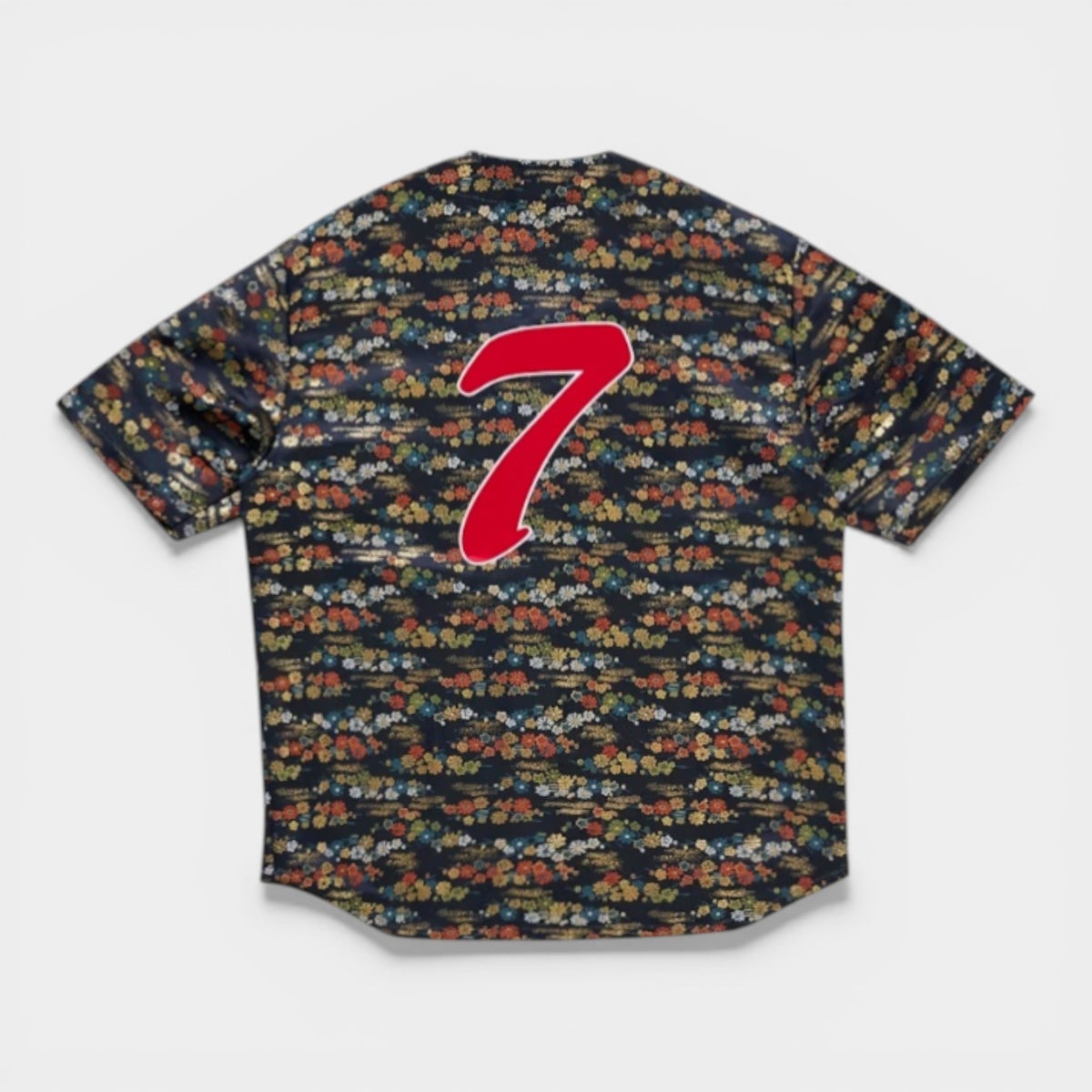 Supreme シュプリーム 2026SS Floral Jacquard Baseball Jersey　フローラル ジャガード ベースボールジャージー　ネイビー1