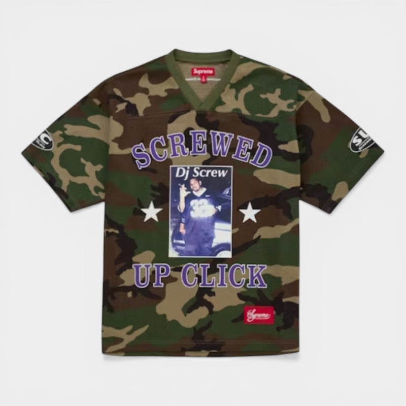  Supreme シュプリーム 2026SS DJ Screw Football Jersey DJスクリュー フットボールジャージ ウッドランドカモ