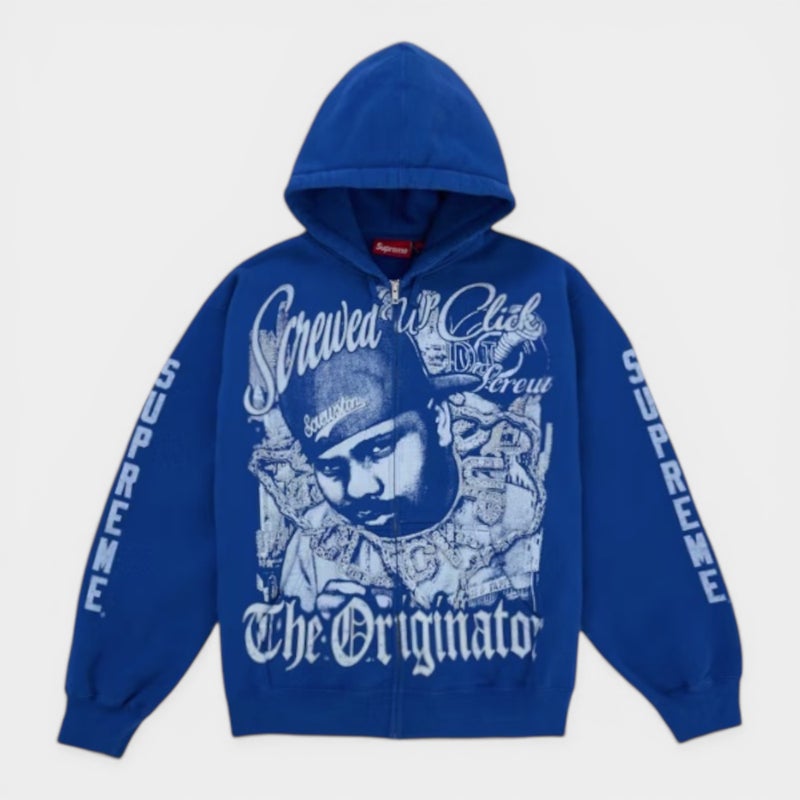 Supreme シュプリーム 2026SS DJ Screw Zip Up Hooded Sweatshirt DJスクリュー ジップアップ フーデッドスウェットパーカー ロイヤル