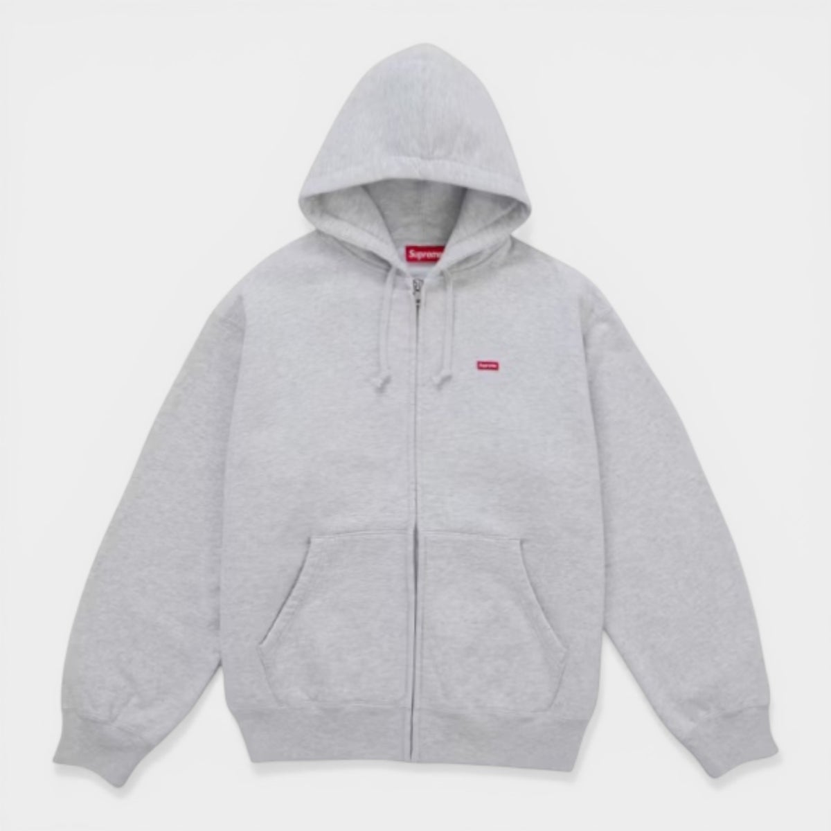  Supreme シュプリーム 2026SS Small Box Zip Up Hooded Sweatshirt スモールボックスジップアップフードパーカー アッシュグレー
