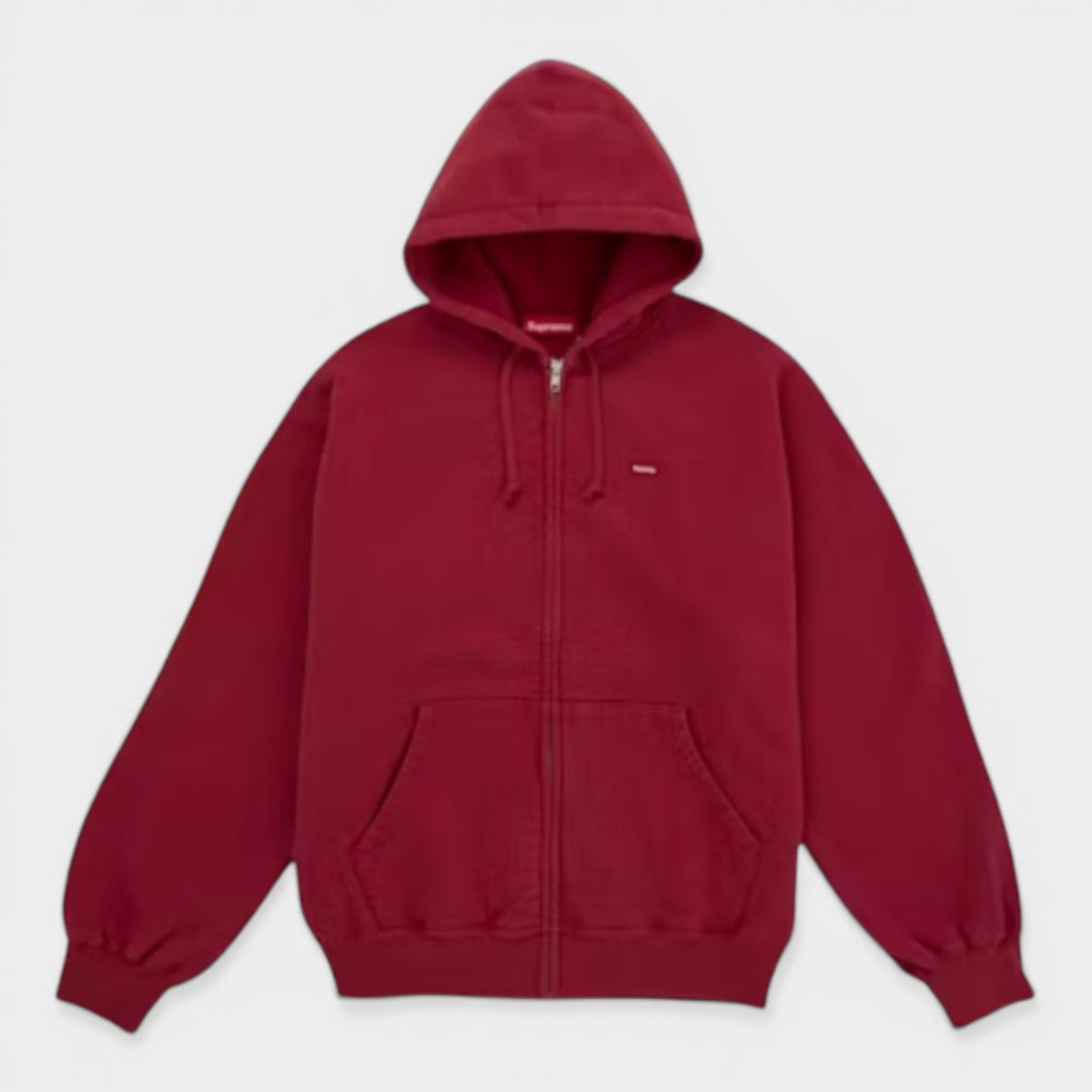  Supreme シュプリーム 2026SS Small Box Zip Up Hooded Sweatshirt スモールボックスジップアップフードパーカー ダークレッド
