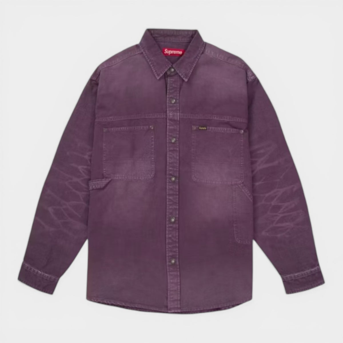 Supreme シュプリーム 2026SS Worn Snap Painter Shirt　ウォーンスナップ ペインターシャツ　パープル