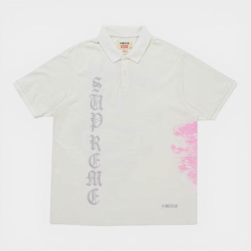 Supreme シュプリーム 2026SS The Great China Wall Dragon Polo ザグレートチャイナウォール ドラゴンポロ ホワイト